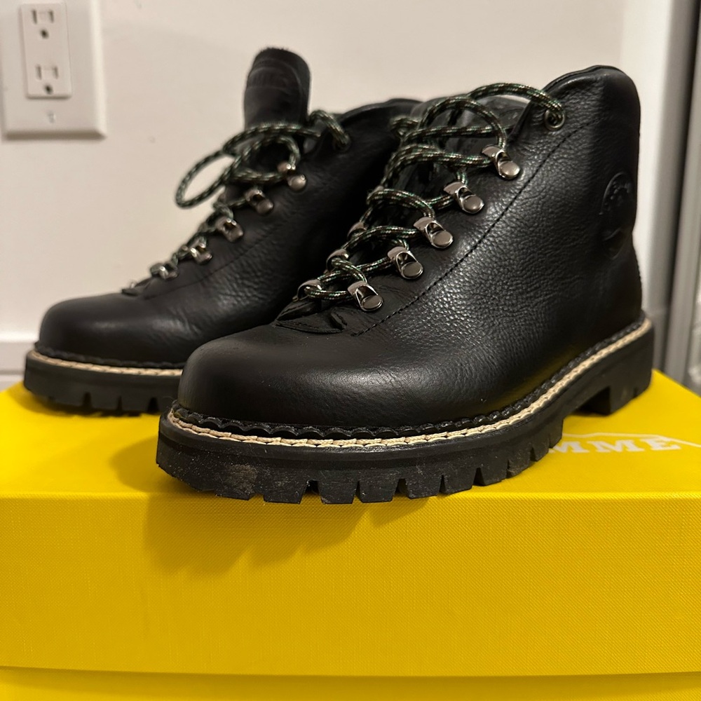 DIEMME Black Leather Hiking Boots